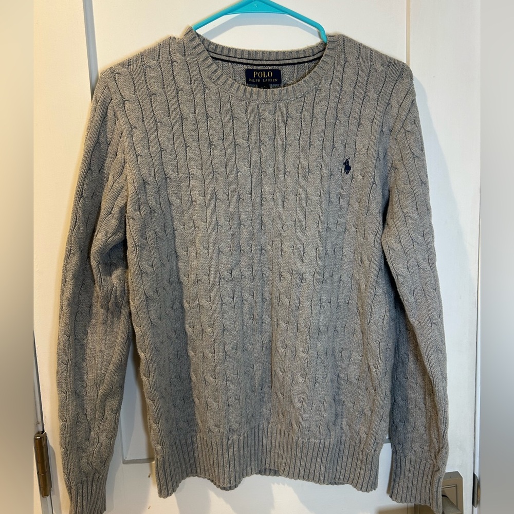 Polo by Ralph Lauren Light Gray Knit Sweater